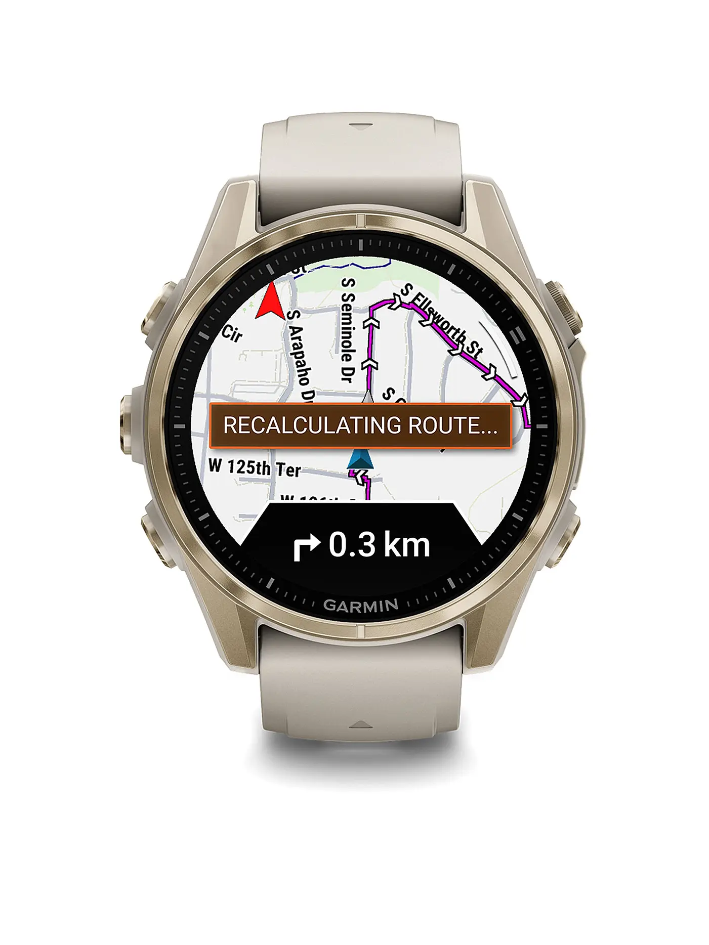 GARMIN |  GPS-Multisport-Smartwatch Fenix 8 Amoled Sapphire  43mm | beige